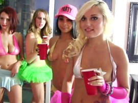 Stripper Party Girls Slut It Up In Public