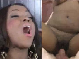 White Cock Gives The Black Girl A Nice Big Facial