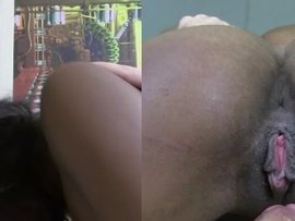 Black Pussy Works A Thick Cumshot From White Dick