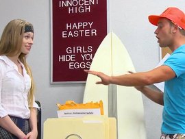 Limber Schoolgirl Slut Fucked On The Teachers Desk