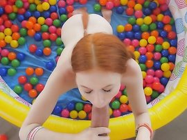 Sweet Young Redhead Fucks A Huge Cock Dude