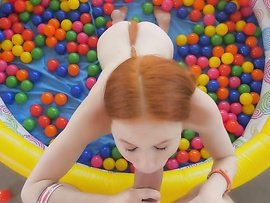 Sweet Young Redhead Fucks A Huge Cock Dude