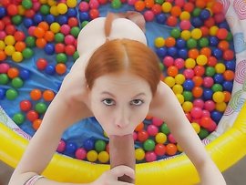 Sweet Young Redhead Fucks A Huge Cock Dude