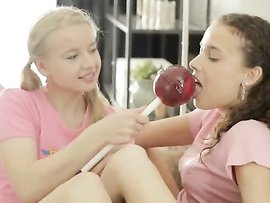 Candy And Cunt Licked By Super Cute Young Lesbians